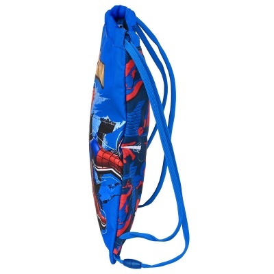 Mochila de cordão azul com estampa Homem-Aranha