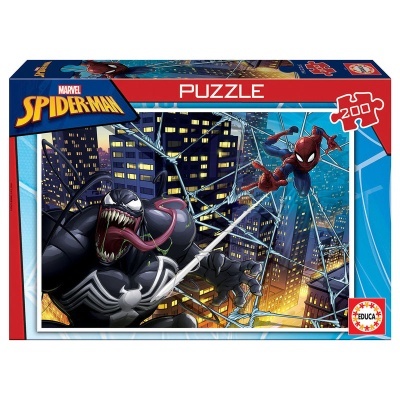 Caixa de puzzle Spider-Man e Venom com 200 peças