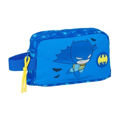 Necessaire azul com estampa do Batman em estilo cartoon