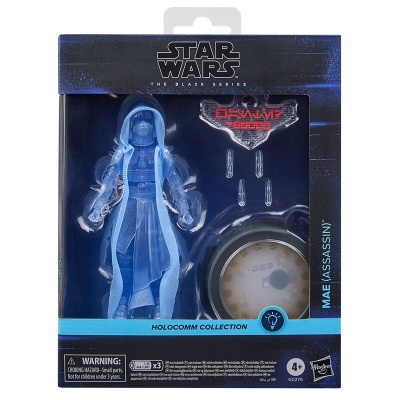Figura de ação Star Wars Maia Assassin em embalagem azul