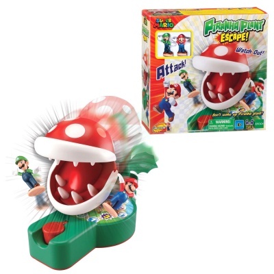 Brinquedo de mesa Super Mario Piranha Plant Escape com planta carnívora e figuras