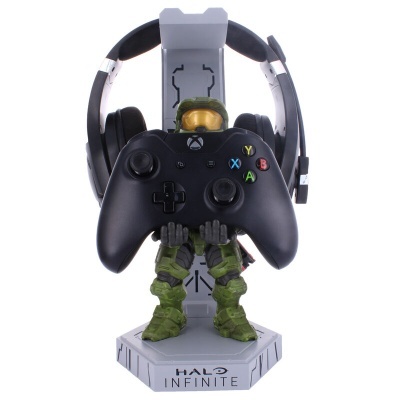 Suporte para comando Xbox e auscultadores com figura de Halo Infinite