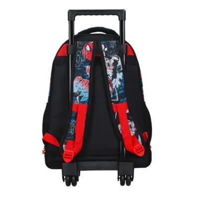 Mochila de criança com rodinhas e alças coloridas