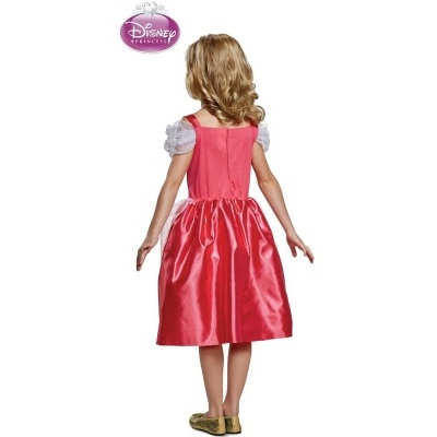 Vestido rosa de criança Disney Princesas visto de costas