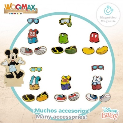 Conjunto magnético Mickey Mouse com acessórios coloridos