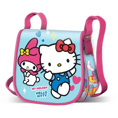 Mala infantil Hello Kitty e My Melody azul e rosa