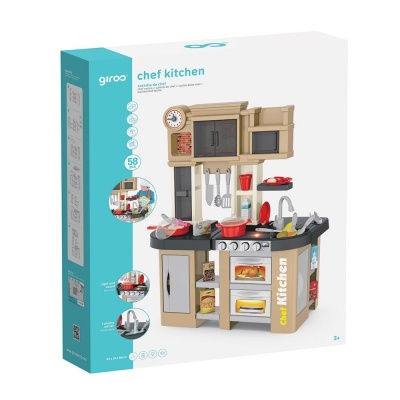 Brinquedo de cozinha infantil 'chef kitchen' em caixa
