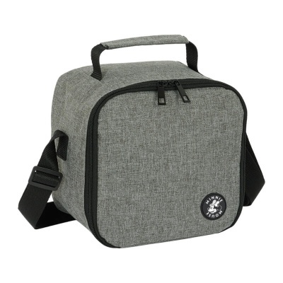 Bolsa térmica cinzenta com alça preta e logótipo Minnie Mouse