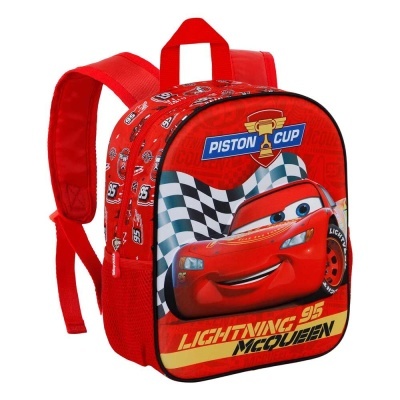 Mochila infantil vermelha com Lightning McQueen 95 da Cars