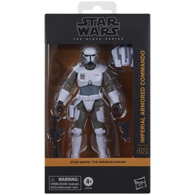 Figura Star Wars Imperial Armored Commando na embalagem