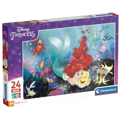 Caixa de puzzle Disney Princess A Pequena Sereia 24 peças maxi color