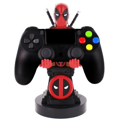 Suporte Deadpool para comando de consola preto com botões coloridos