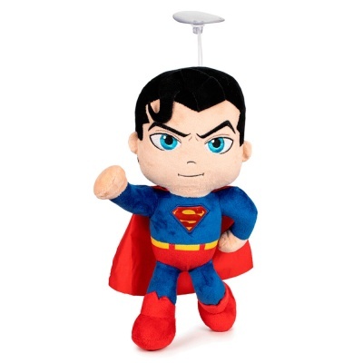 Peluches Superman azul e vermelho com capa e símbolo S