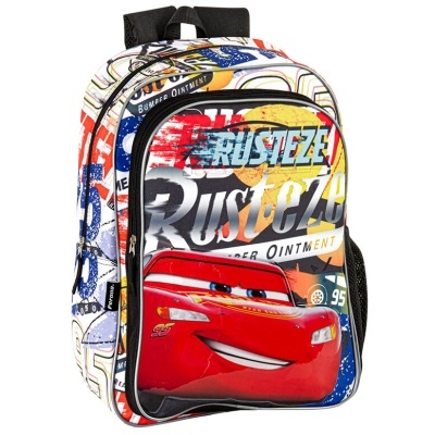 Mochila infantil com estampado do personagem Relâmpago McQueen do filme Cars
