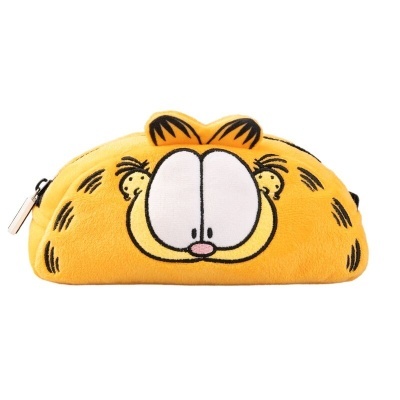 Estojo escolar amarelo com estampa do Garfield