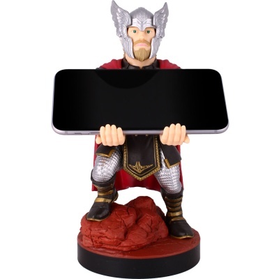 Estatueta do Thor segurando suporte para telemóvel