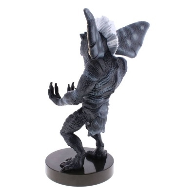 Figura colecionável do personagem Gremlin cinza escuro em base preta