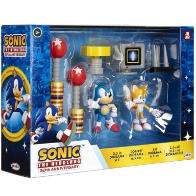 Conjunto de figuras colecionáveis Sonic the Hedgehog 30th Anniversary com personagens e acessórios