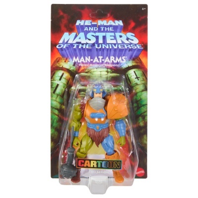 Figura de ação MAN-AT-ARMS da série He-Man e os Mestres do Universo embalada