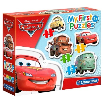 Caixa colorida de puzzle My First Puzzles 2+ com personagens do Disney Pixar Cars