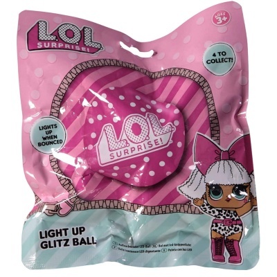 Embalagem rosa de plástico com bolinha L.O.L. Surprise e boneca desenhada