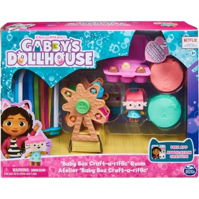 Brinquedo GABBY'S DOLLHOUSE Baby Box Craft-a-riffic Room em caixa colorida