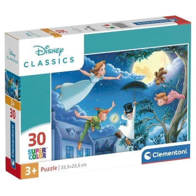 Caixa de puzzle Disney Classics Peter Pan 30 peças para crianças a partir dos 3 anos