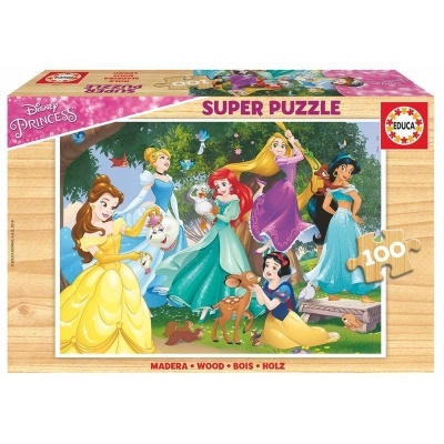 Puzzle de madeira Disney Princess com 100 peças