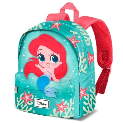 Mochila infantil Disney com estampa da Ariel e elementos do mar