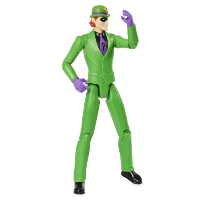 Figura de ação de personagem mascarado com fato verde e chapéu