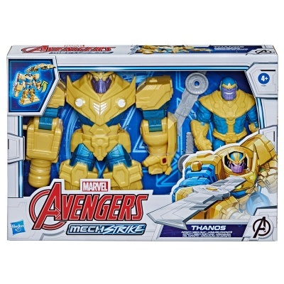 Boneco Thanos Marvel Avengers Mech Strike em caixa com acessórios