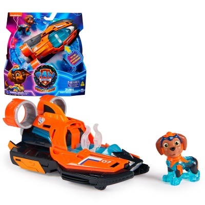 Brinquedo PAW Patrol Zuma com veículo hovercraft e boneco em embalagem colorida