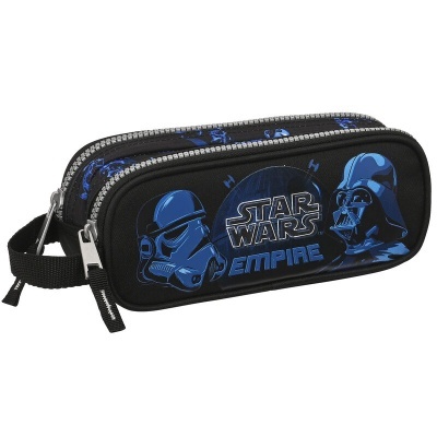 Estojo escolar preto com estampa azul Star Wars Empire