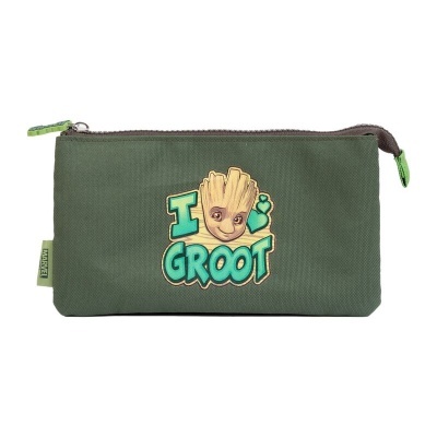 Necessaire verde com imagem e texto I GROOT
