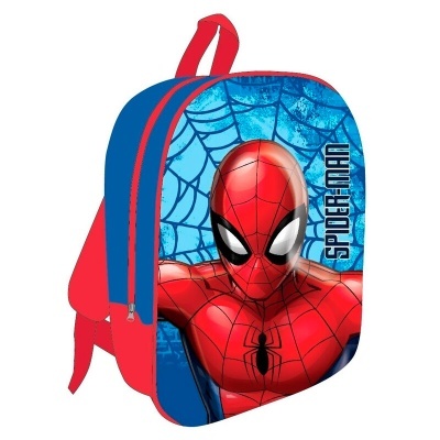 Mochila infantil com estampa do Homem-Aranha em vermelho e azul
