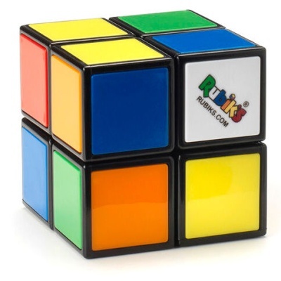 Cubo mágico 2x2 com cores variadas e logotipo Rubik's