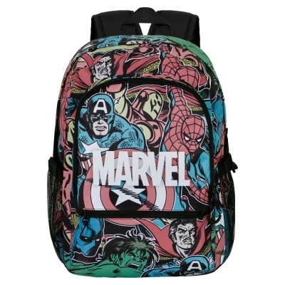 Mochila multicolorida Marvel com personagens de banda desenhada em tecido