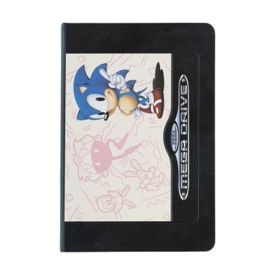 Cartucho jogo Sega Mega Drive com imagem do Sonic e texto Sega Mega Drive.