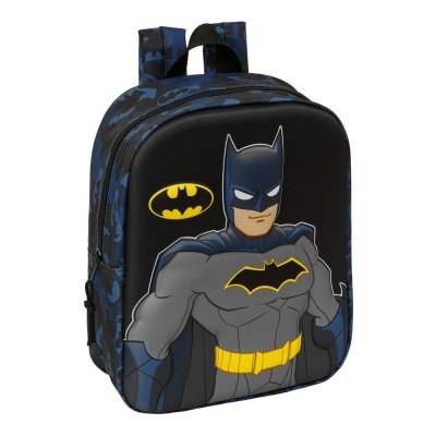 Mochila infantil com estampa Batman e ilustração do personagem