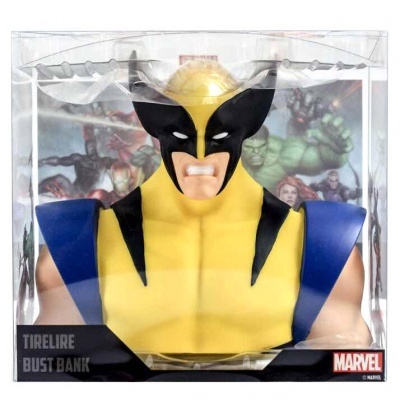 Busto de Wolverine da Marvel em caixa transparente