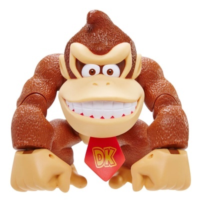 Figura de ação Donkey Kong castanha com gravata vermelha DK