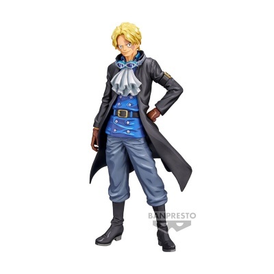 Figura de ação Banpresto de personagem masculino com casaco cinzento e camisa azul