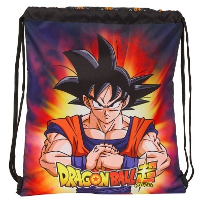 Mochila tipo saco com estampa do Goku do Dragon Ball Super