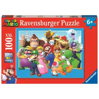 Caixa de quebra-cabeças Ravensburger Super Mario 100 peças XXL