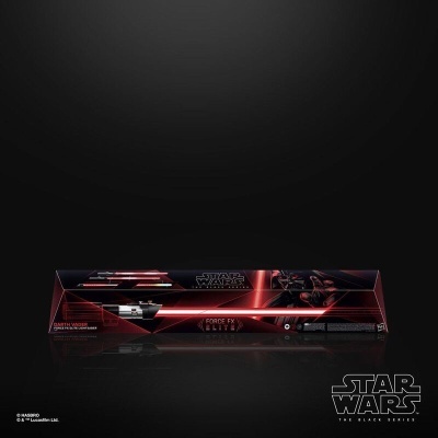 Embalagem de sabre de luz Star Wars Darth Vader Force FX Elite preta e vermelha