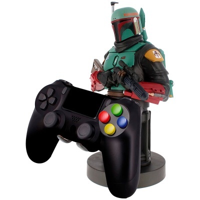 Base suporte comando videojogo com figura Boba Fett colorida