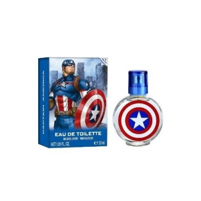 Frasco de perfume Eau de Toilette com tema do Capitão América