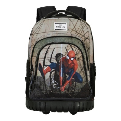 Mochila Homem-Aranha com teia e alças acolchoadas