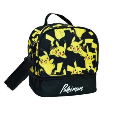 Mala de ombro Pokémon com padrão de Pikachu amarelo