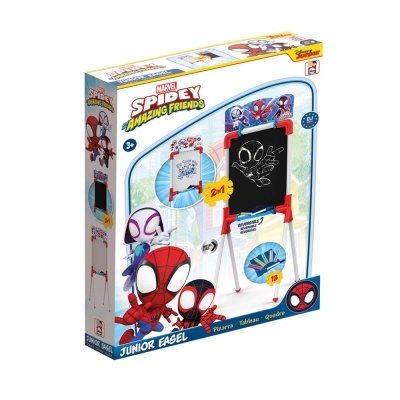 Caixa do tabuleiro de desenho 'Marvel Spidey Amazing Friends Junior Easel' com personagens do Spidey